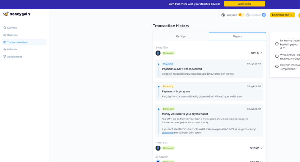 Prureba 3 pago Screenshot 2025-08-27 at 15-47-42 Honeygain Dashboard.png